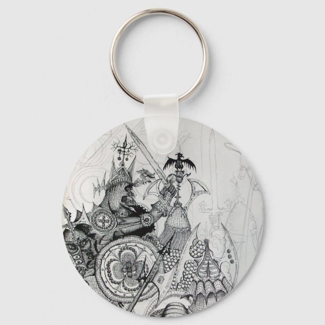 GOTHIC WARRIORS,Barbarian Knights,Fantasy Key Ring (Front)