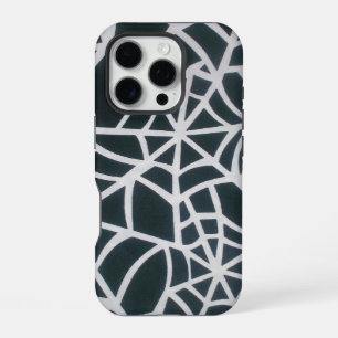 Gothic Web Velocity Black White Spider Web Designe iPhone 16 Pro Case