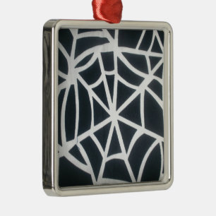 Gothic Web Velocity Bold Black and White Designer Metal Tree Decoration