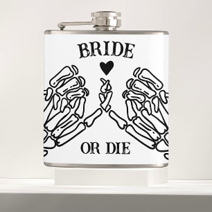 Gothic Wedding Bachelorette Party Personalised Hip Flask