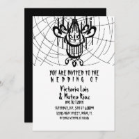 Gothic Wedding  Chandelier Spider Web Black   