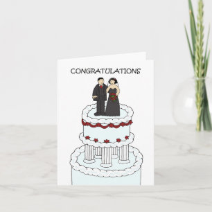 Gothic Wedding Congratulations Card
