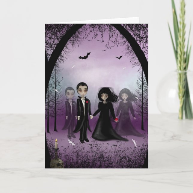 Gothic Wedding Greeting Card (Front)