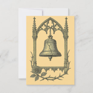 Gothic Wedding Invitation – Cracked Bell (AI-Gen)