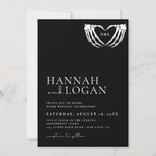 Gothic Wedding Invitation, Halloween Wedding Invitation