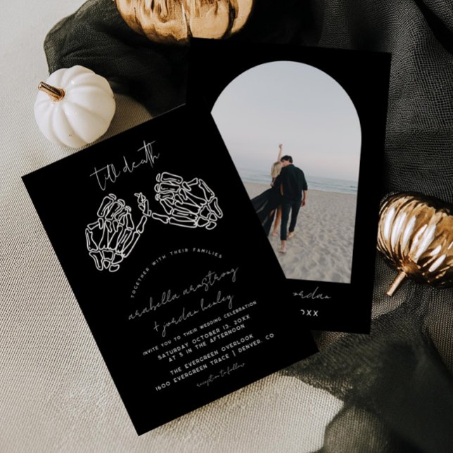 Gothic Wedding Invitation, Till Death Invitation (Creator Uploaded)
