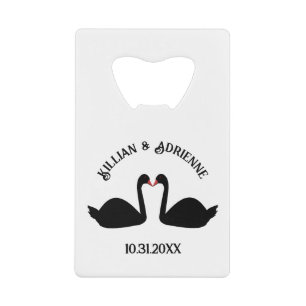Gothic Wedding Kissing Black Swans Custom