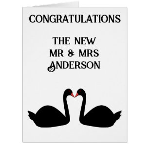 Gothic Wedding Kissing Black Swans Custom