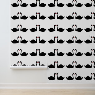 Gothic Wedding Kissing Black Swans Wallpaper