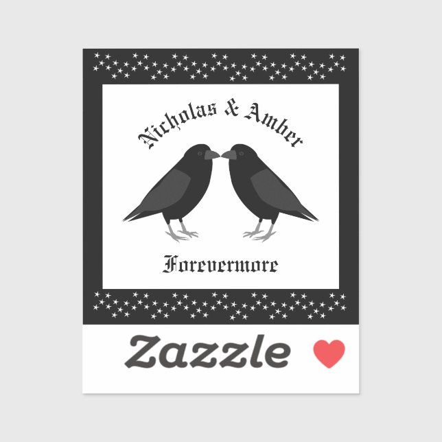 Gothic Wedding Kissing Ravens Custom (Sheet)