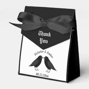 Gothic Wedding Kissing Ravens Custom Favour Box