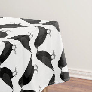 Gothic Wedding Kissing Ravens Patterned Tablecloth