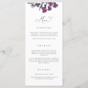 Gothic Wedding Menu Card Halloween Party N100