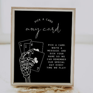 Gothic Wedding Pick A Card Guestbook Sign