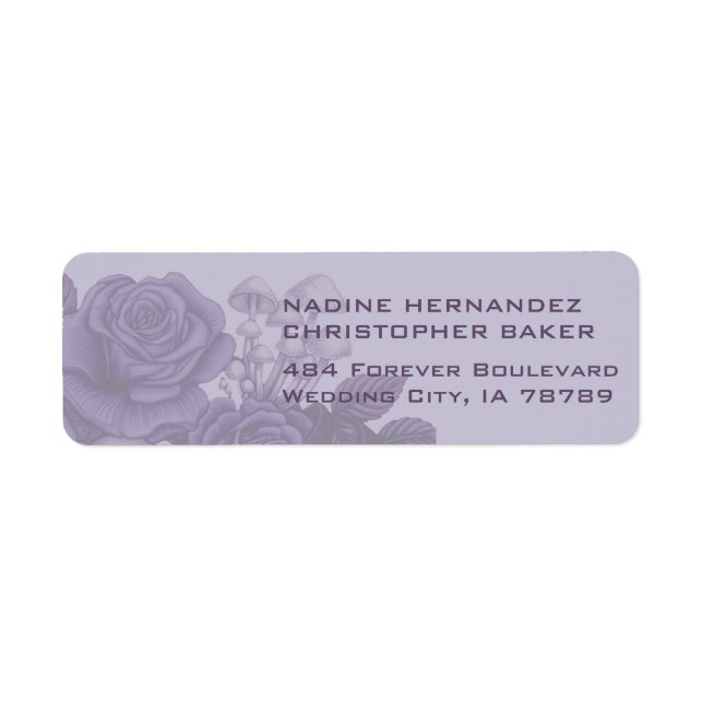 Gothic Wedding, Plum Skull & Roses (Front)