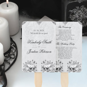Gothic Wedding Program Hand Fan