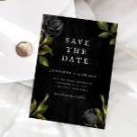 Gothic Wedding Save The Date<br><div class="desc">Gothic save the date card featuring illustration of black roses. Perfect for a halloween season wedding.</div>