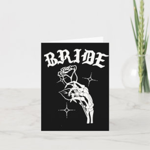 Gothic Wedding Skeleton Bride Spooky Halloween Jus Card