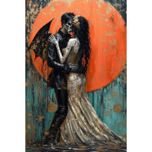 Gothic Wedding Skeleton Mermaid Skull Decoupage