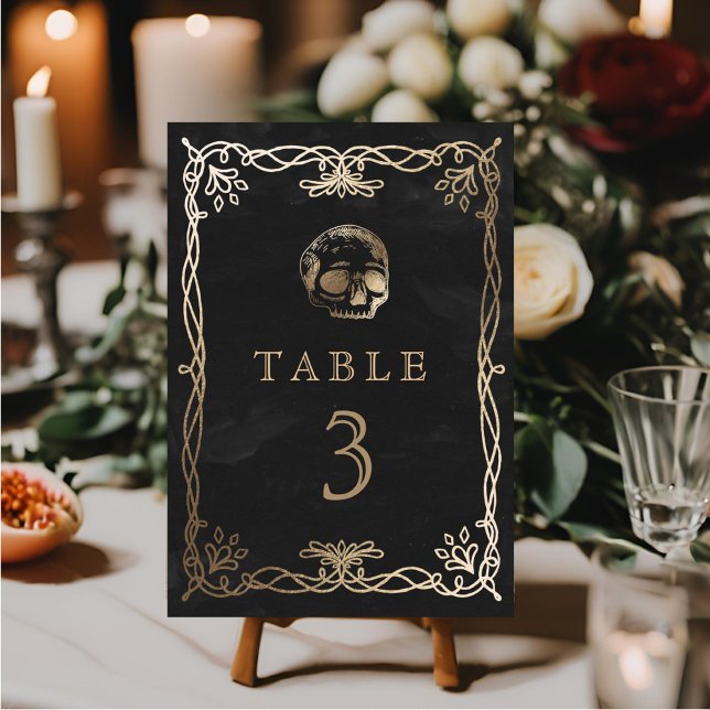 Gothic Wedding Skull  Table Number (Creator Uploaded)
