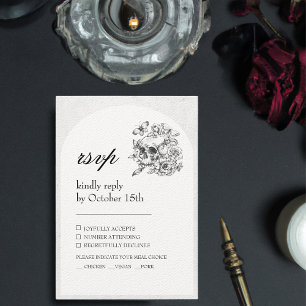 Gothic Wedding Skull Till Death do us Part RSVP