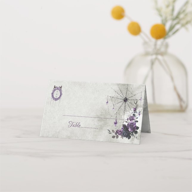 Gothic Wedding Table Place Card (Front)