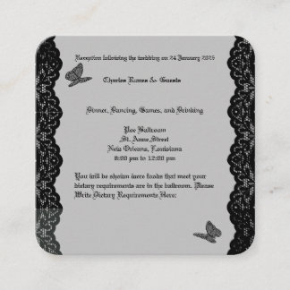 Gothic Wedding Theme RSVP Enclosure Card