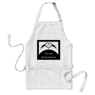 Gothic Wedding Winged Heart Custom Monogrammed Standard Apron