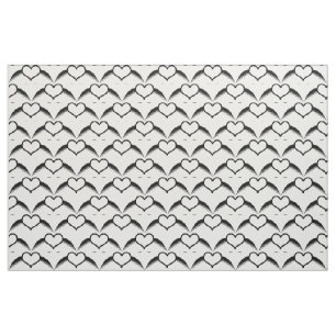 Gothic Wedding Winged Heart Patterned Fabric