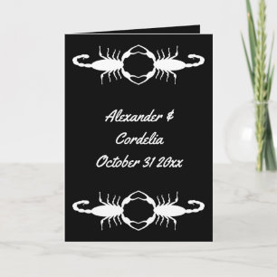 Gothic White Wedding Scorpions Custom Card
