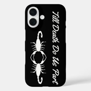 Gothic White Wedding Scorpions Custom iPhone 16 Case