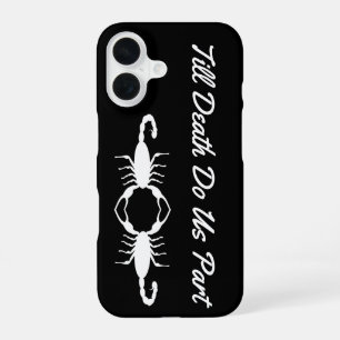 Gothic White Wedding Scorpions Custom iPhone 16 Case