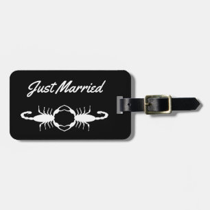 Gothic White Wedding Scorpions Custom Luggage Tag