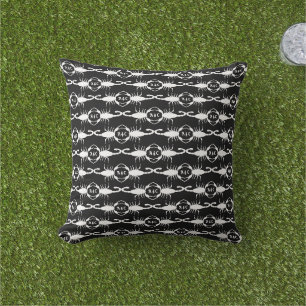 Gothic White Wedding Scorpions Custom Monogrammed Cushion