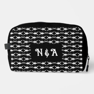 Gothic White Wedding Scorpions Custom Monogrammed Dopp Kit