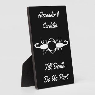 Gothic White Wedding Scorpions Custom Plaque