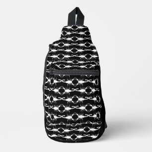 Gothic White Wedding Scorpions Patterned Sling Bag