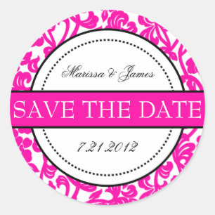 Gothic Whte & Pink Flourish Envelope Seals