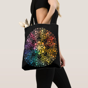 Gothic Window Rainbow Pride Tote Bag
