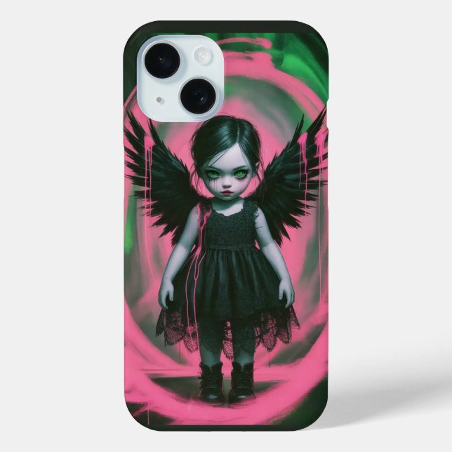 Gothic Wing Girl Halloween Art iPhone / iPad case (Back)