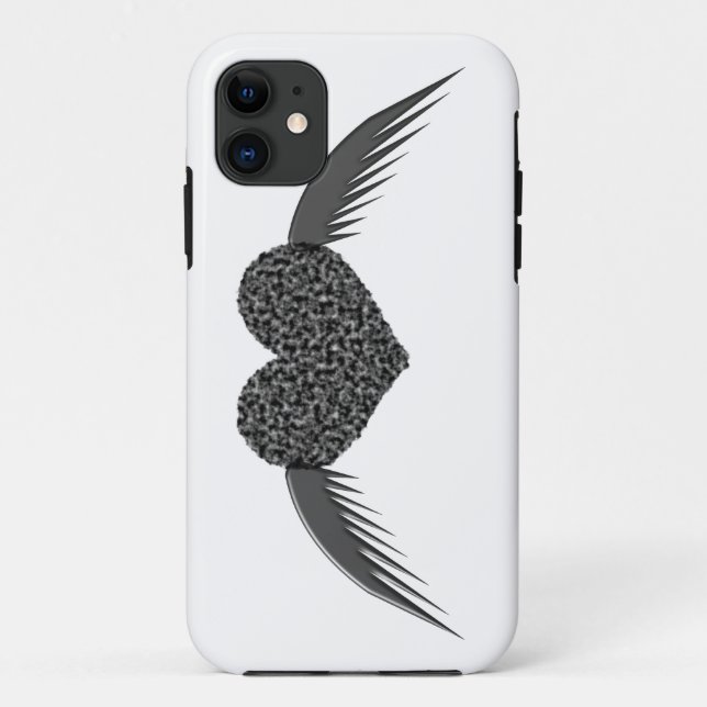 Gothic Winged Love Heart Case-Mate iPhone Case (Back)
