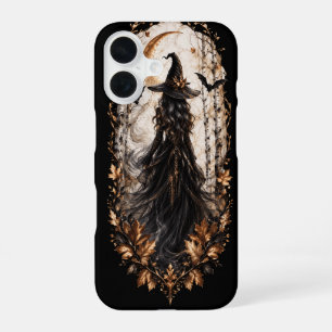Gothic Witch Golden Moon Forest Halloween Case-Mat iPhone 16 Case