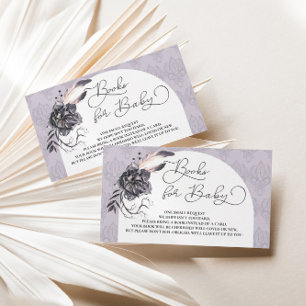 Gothic Witch Halloween Baby Shower Book Request Enclosure Card