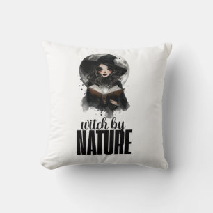 Gothic Witch Nature Full Moon Design     Cushion