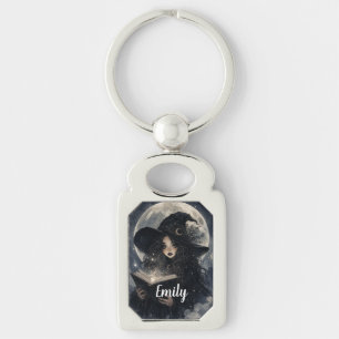 Gothic Witch Nature Full Moon Design     Key Ring