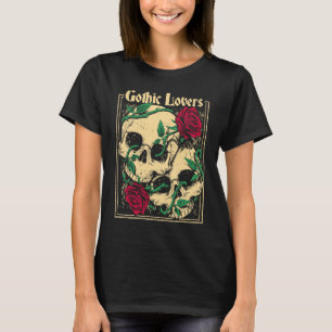 Gothic  Witch Pagan Wiccan Wicca Roses & Skulls T-Shirt