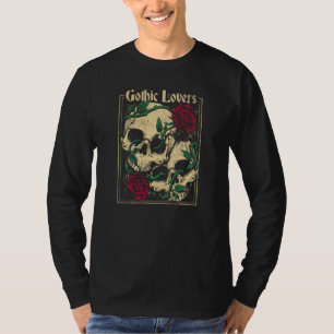 Gothic Witch Pagan Wiccan Wicca Roses & Skulls T-Shirt
