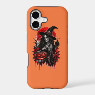 Gothic Witch Pumpkin Halloween Black Cat Spooky De