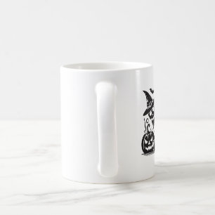 Gothic Witch Skull Pumpkin Coffee French Press Sil Mug