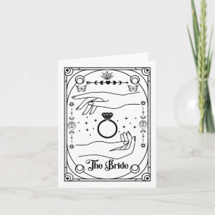 Gothic Witchy Bride Coven Tarot Halloween Bachelor Card